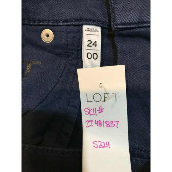 NWT Ann Taylor LOFT Denim Shorts Sz 00 Blue Stretch #837 - Picture 3 of 4